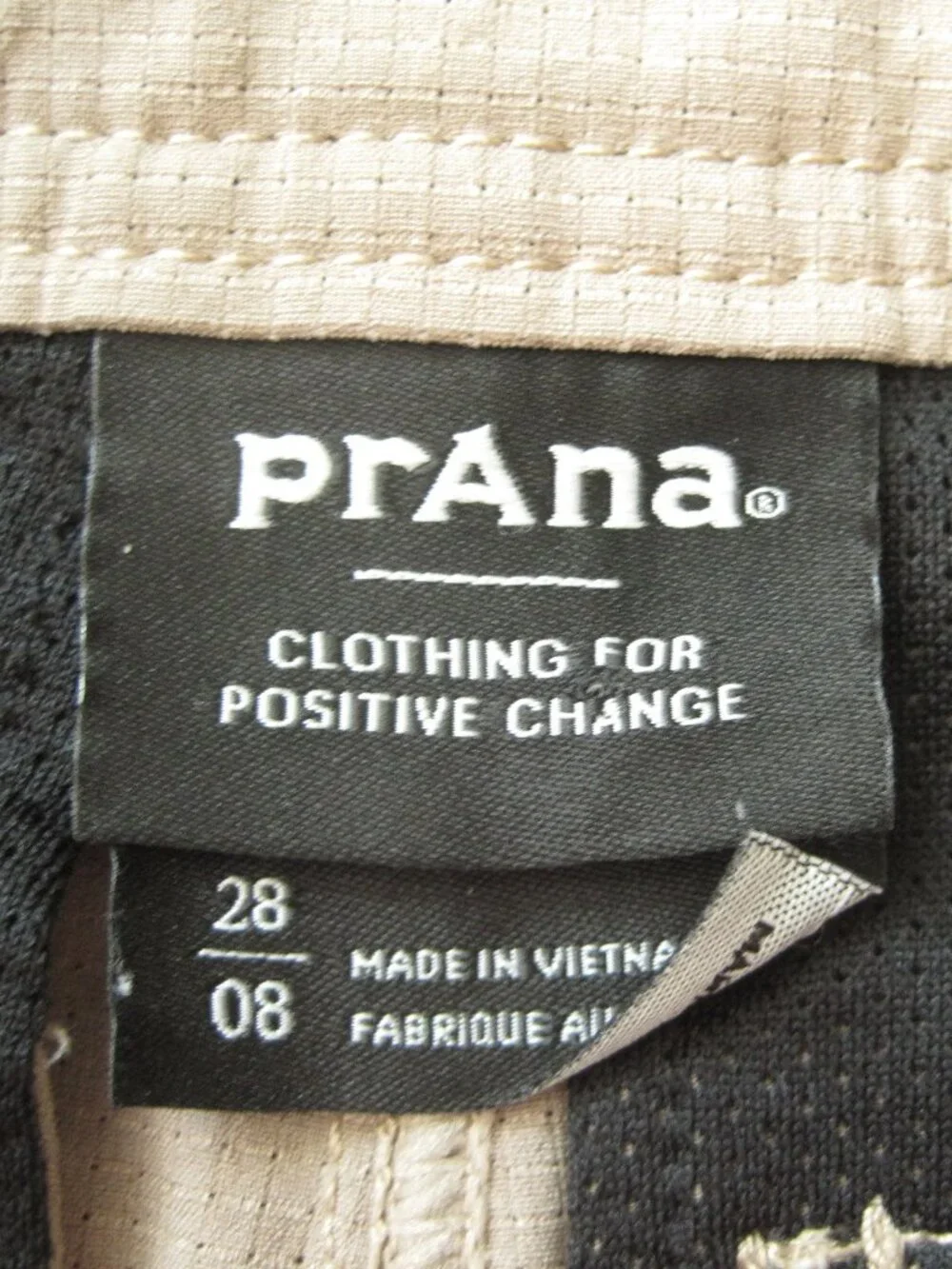 prAna Hybridizer Shorts Men’s 28x8 Khaki Outdoor Hiking Performance